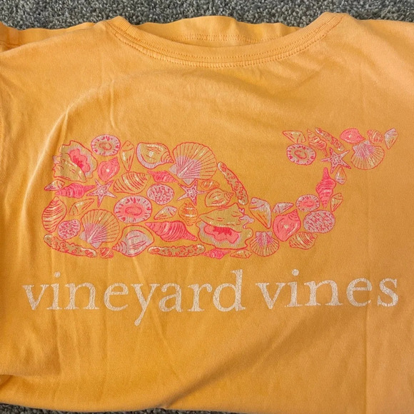 Vineyard Vines Women’s Orange sherbert colored whale pocket t-shirt, XS - Picture 4 of 4